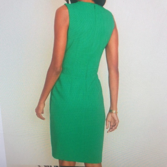 🌹🆕🌹 NWT Ann Taylor Sleeveless Stitch Sheath Dress, size 8, Green - Picture 2 of 7